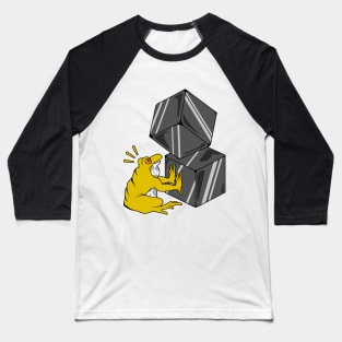 Funny frog is playing with cubes Baseball T-Shirt